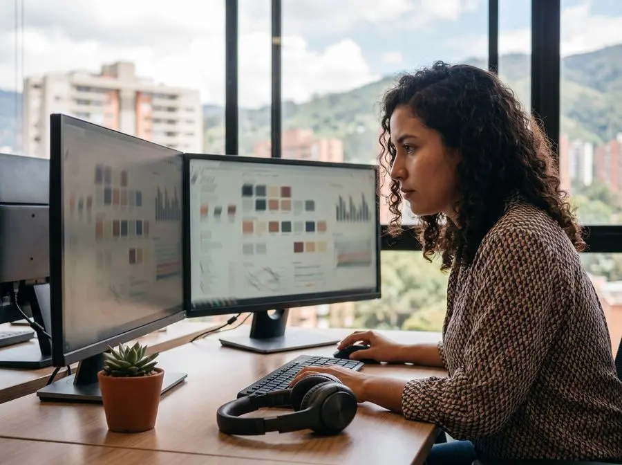Desarrolladora trabajando en la migración de una tienda online