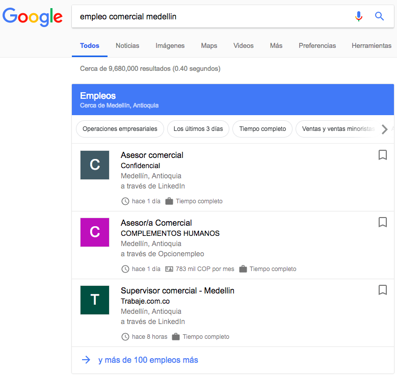 Nuevo buscador de empleo en Google 2018 - BTODigital